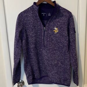 Women’s Minnesota Vikings Half-Zip Pullover Sweater